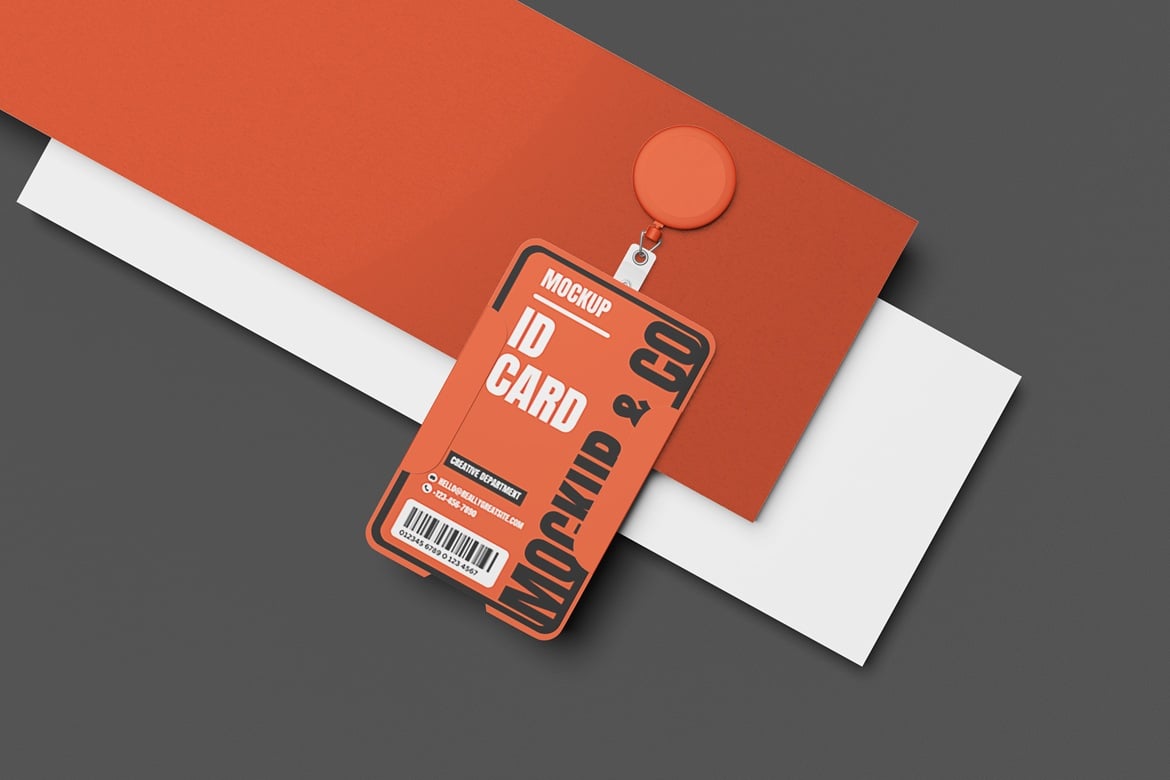 企业工牌挂绳证件样机 ID Card Mockup插图2 企业工牌挂绳证件样机 ID Card Mockup