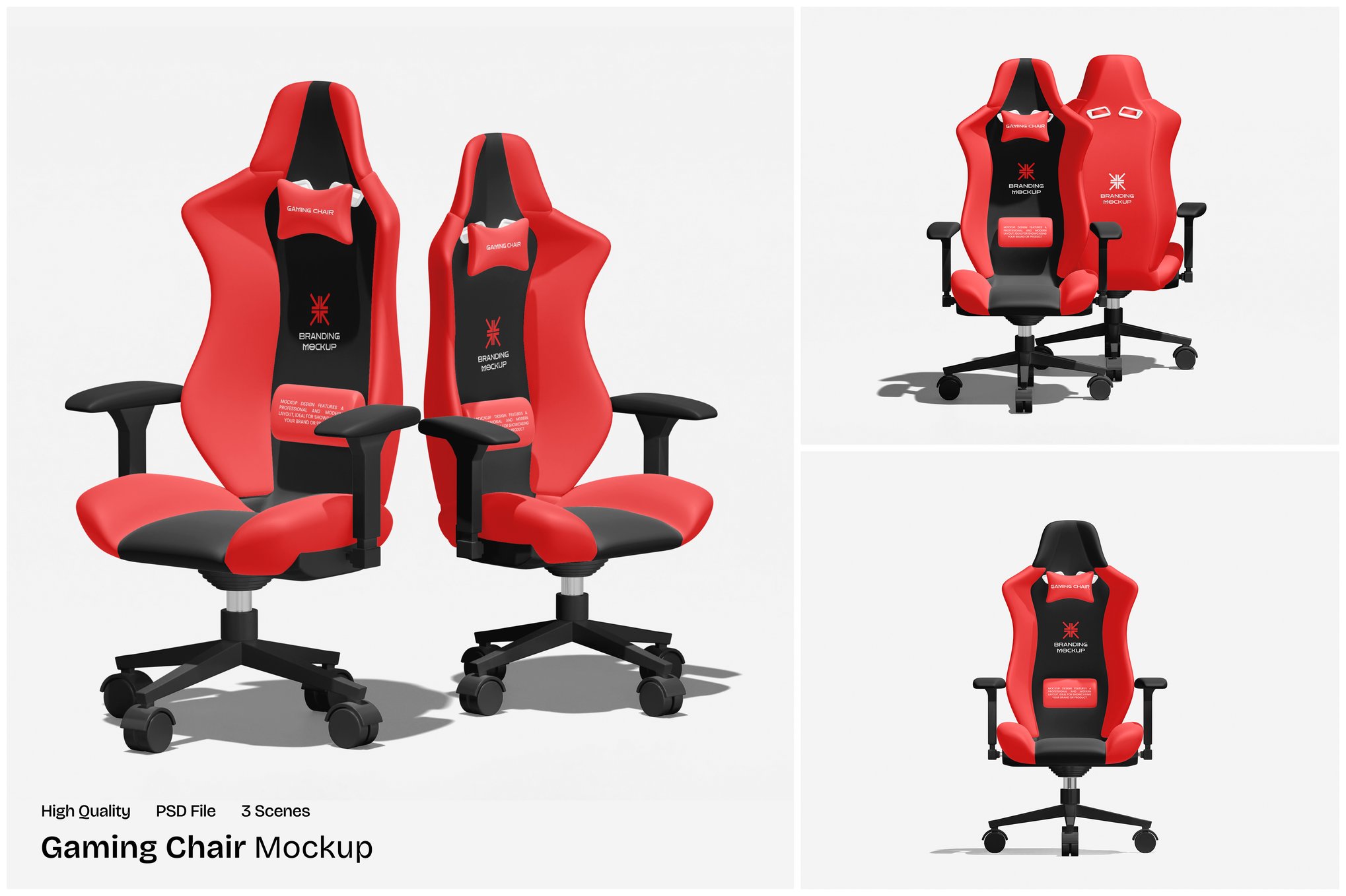 电竞游戏椅展示样机 Gaming Chair Mockup插图 电竞游戏椅展示样机 Gaming Chair Mockup