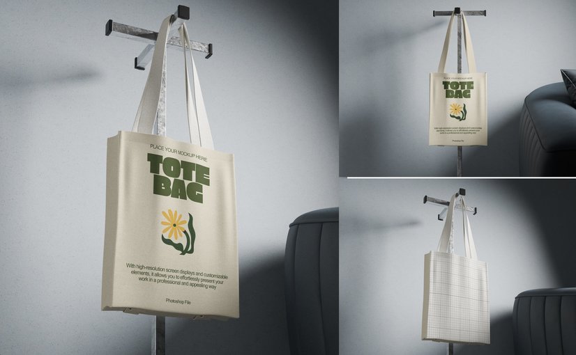 帆布手提袋场景样机 Canvas Bag Mockup