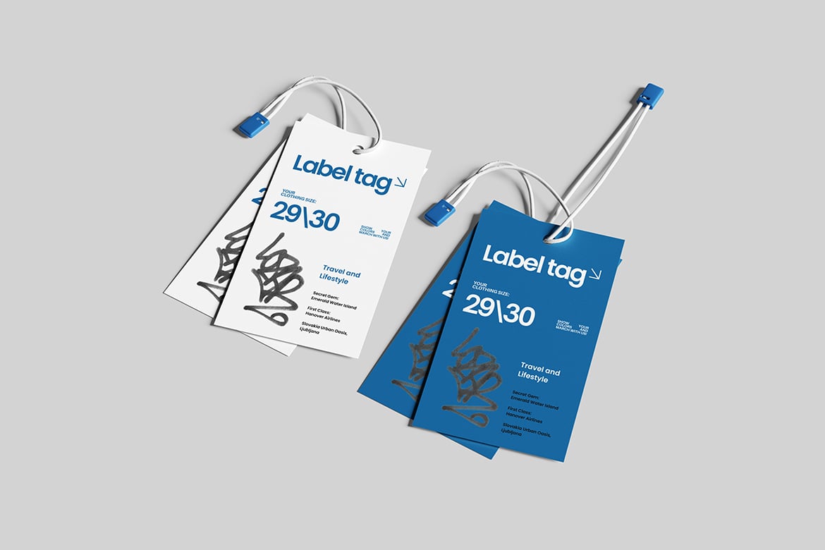 服装标签吊牌样机 Label Tag Mockup插图1 服装标签吊牌样机 Label Tag Mockup