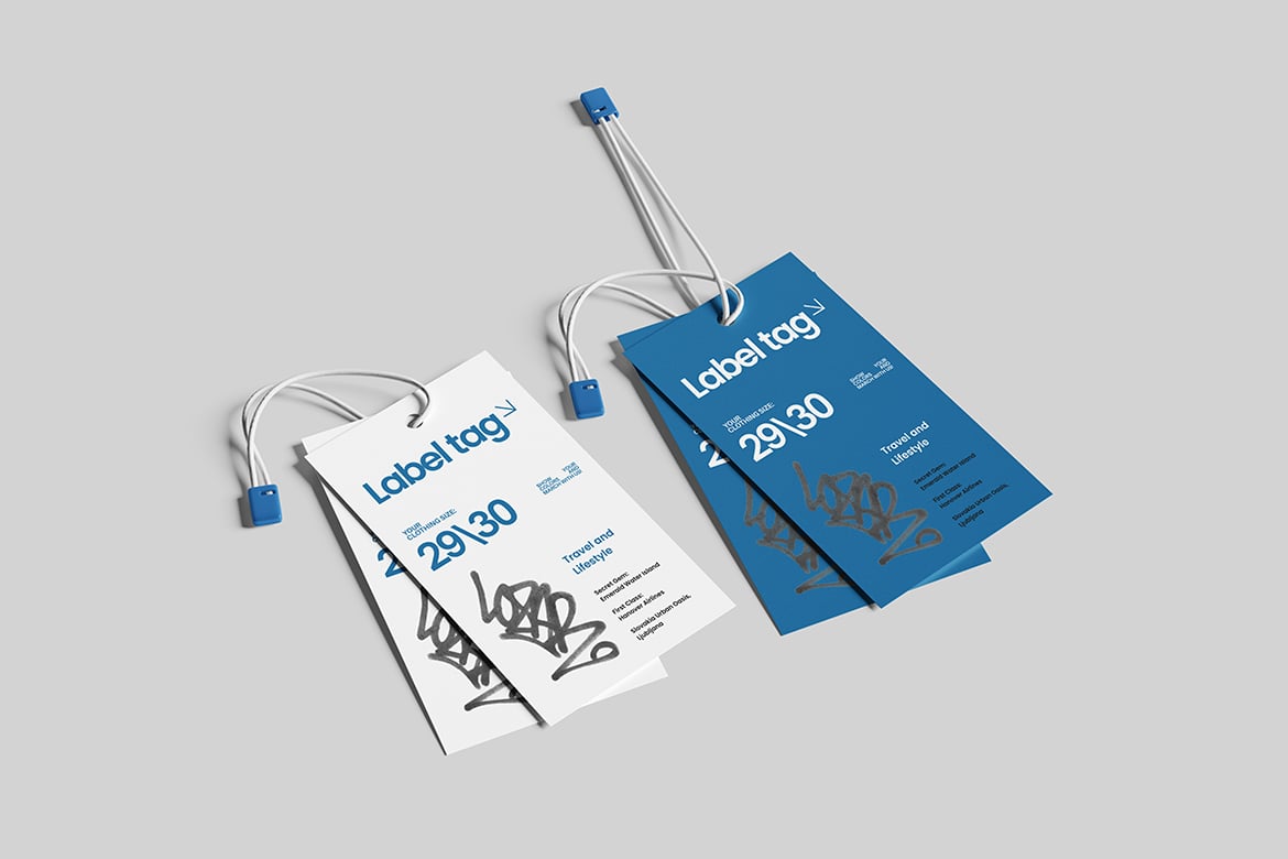 服装标签吊牌样机 Label Tag Mockup插图3 服装标签吊牌样机 Label Tag Mockup
