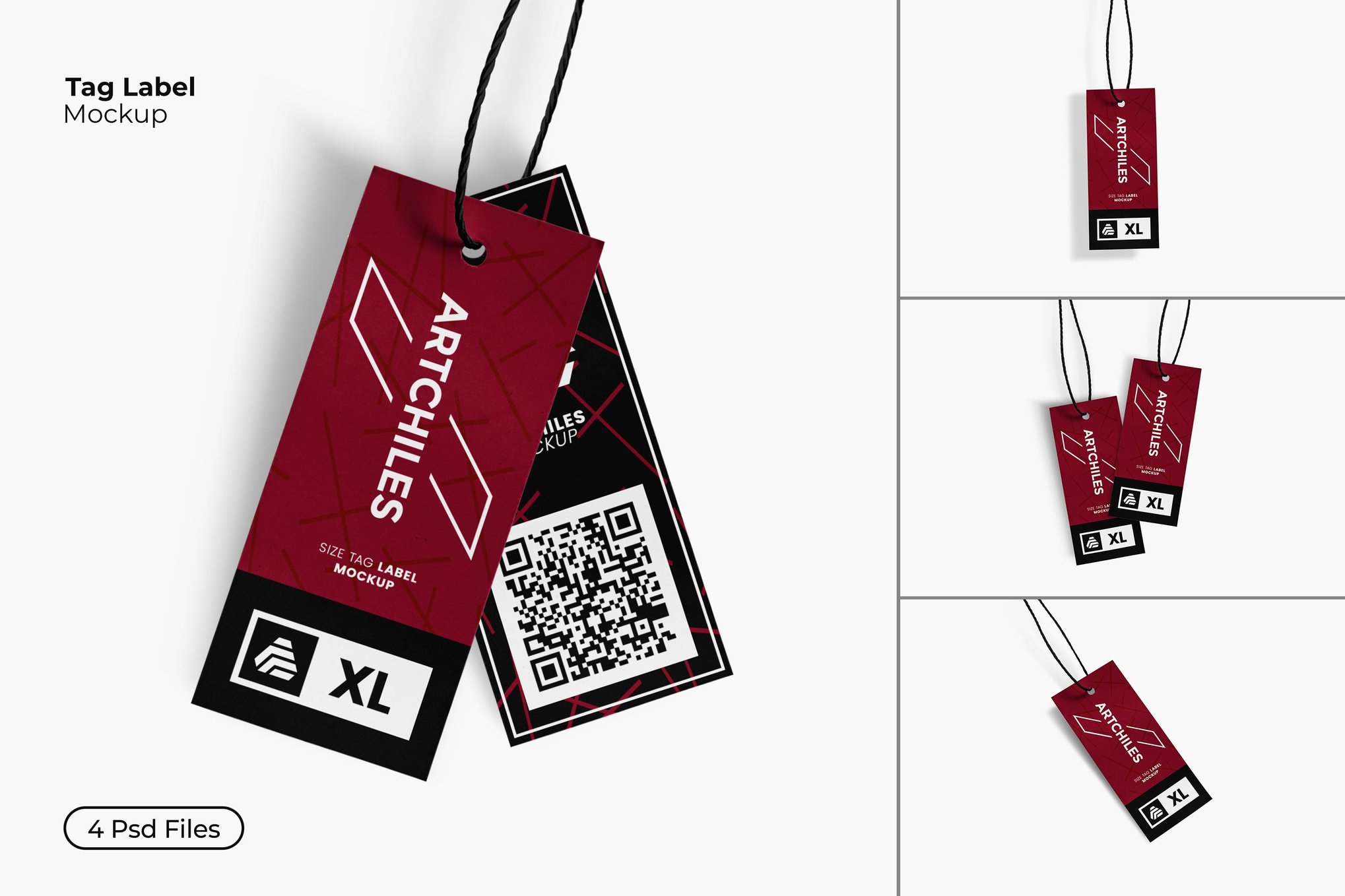 标签贴纸设计样机 Tag Label Mockup插图 标签贴纸设计样机 Tag Label Mockup
