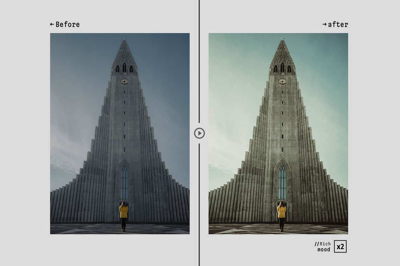 丰富情绪照片调色 Lightroom 预设和 Photoshop 动作 Rich Mood – Actions and Presets插图5 丰富情绪照片调色 Lightroom 预设和 Photoshop 动作 Rich Mood - Actions and Presets