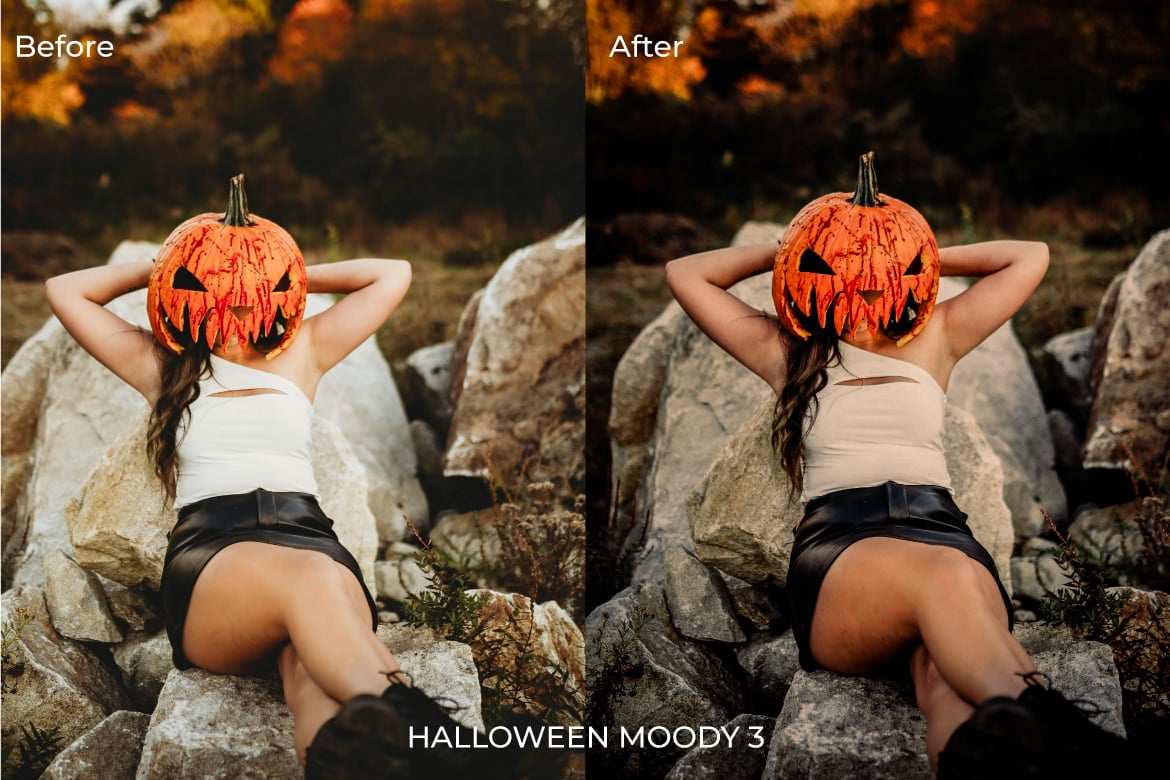 万圣节情绪暗调 Lightroom 预设 Halloween Moody Lightroom Presets插图5 万圣节情绪暗调 Lightroom 预设 Halloween Moody Lightroom Presets