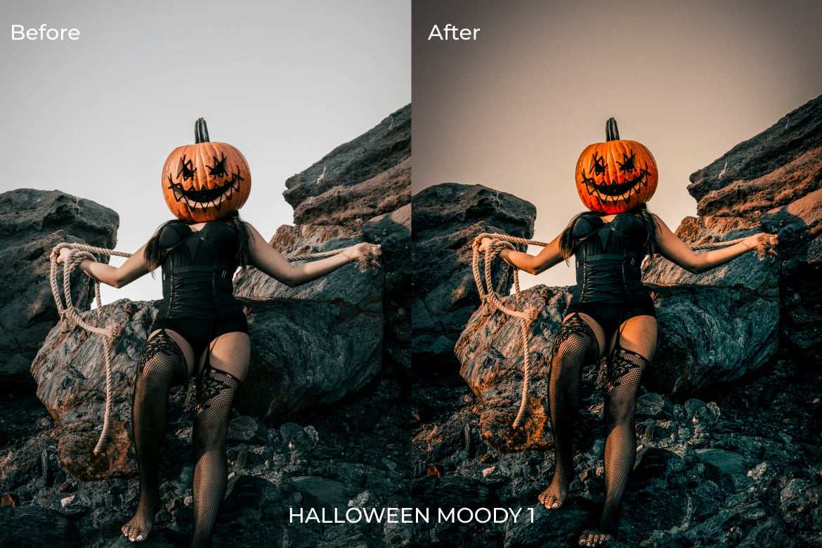 万圣节情绪暗调 Lightroom 预设 Halloween Moody Lightroom Presets插图4 万圣节情绪暗调 Lightroom 预设 Halloween Moody Lightroom Presets