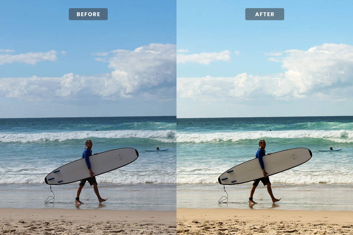 冲浪色调风格效果 Lightroom 预设 Surf Tones Lightroom Presets插图2 冲浪色调风格效果 Lightroom 预设 Surf Tones Lightroom Presets