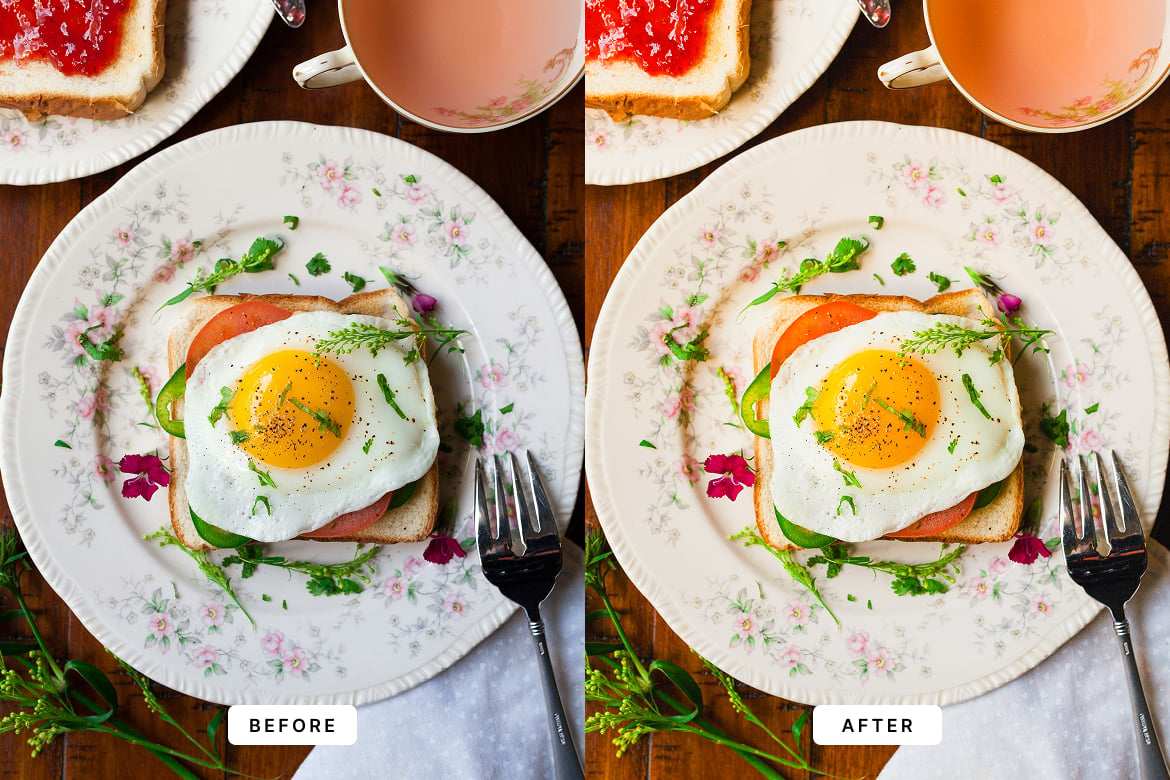 早餐氛围生活照片后期调色 Lightroom 预设和 Photoshop 动作 Breakfast Lightroom Presets and Actions插图1 早餐氛围生活照片后期调色 Lightroom 预设和 Photoshop 动作 Breakfast Lightroom Presets and Actions