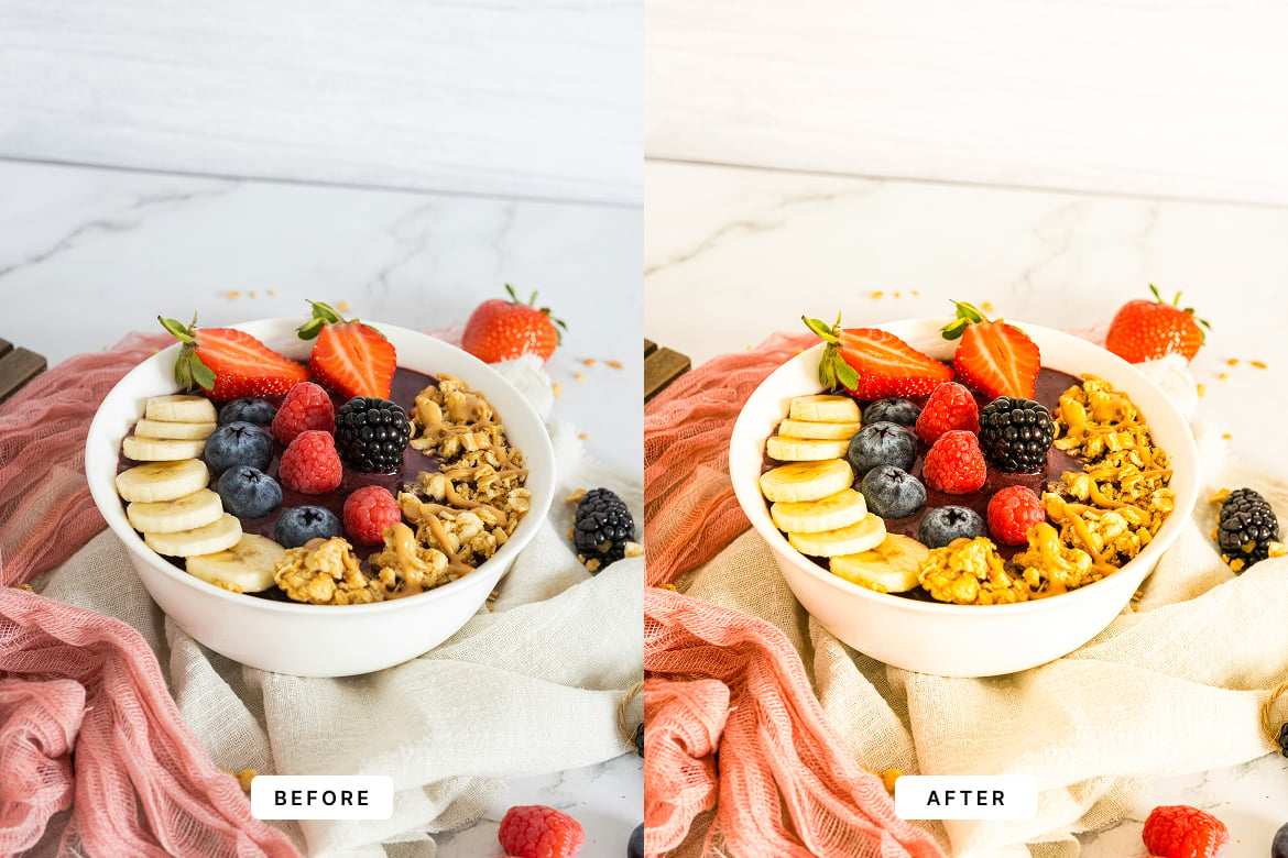 早餐氛围生活照片后期调色 Lightroom 预设和 Photoshop 动作 Breakfast Lightroom Presets and Actions插图2 早餐氛围生活照片后期调色 Lightroom 预设和 Photoshop 动作 Breakfast Lightroom Presets and Actions