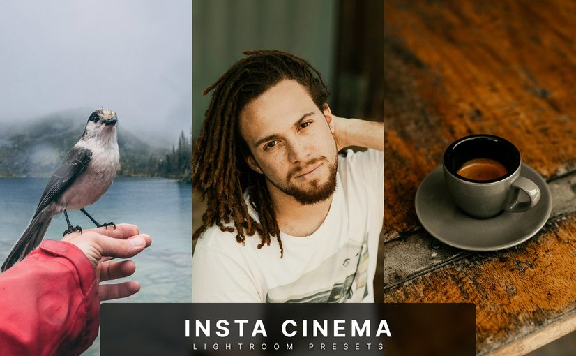 Insta 电影感照片后期处理 Lightroom 预设和 Photoshop 动作 Insta Cinema Lightroom Presets and Actions