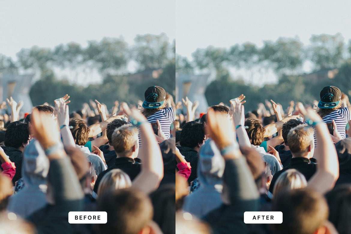 舞台现场音乐会摄影后期调色 Lightroom 预设和 Photoshop 动作 Concert Lightroom Presets and Actions插图4 舞台现场音乐会摄影后期调色 Lightroom 预设和 Photoshop 动作 Concert Lightroom Presets and Actions