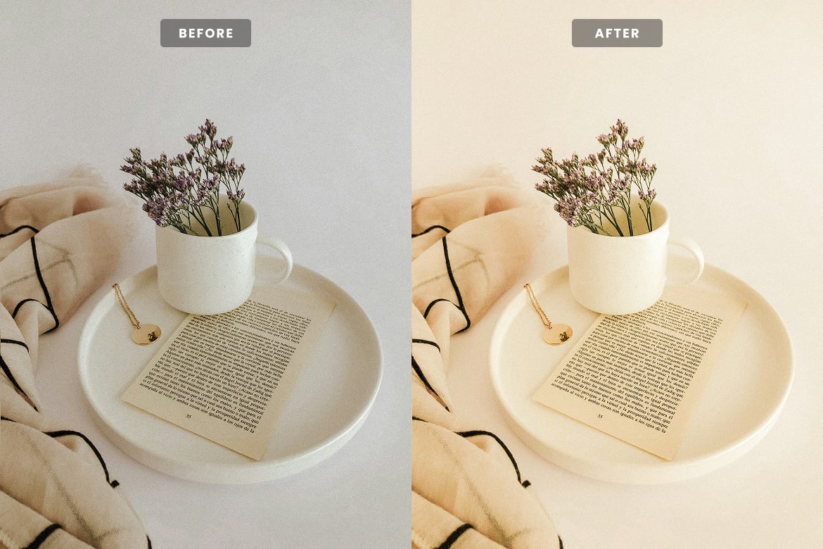 柔和白色洁净照片后期处理 Lightroom 预设和 Photoshop 动作 Soft White Lightroom Presets and Actions插图3 柔和白色洁净照片后期处理 Lightroom 预设和 Photoshop 动作 Soft White Lightroom Presets and Actions