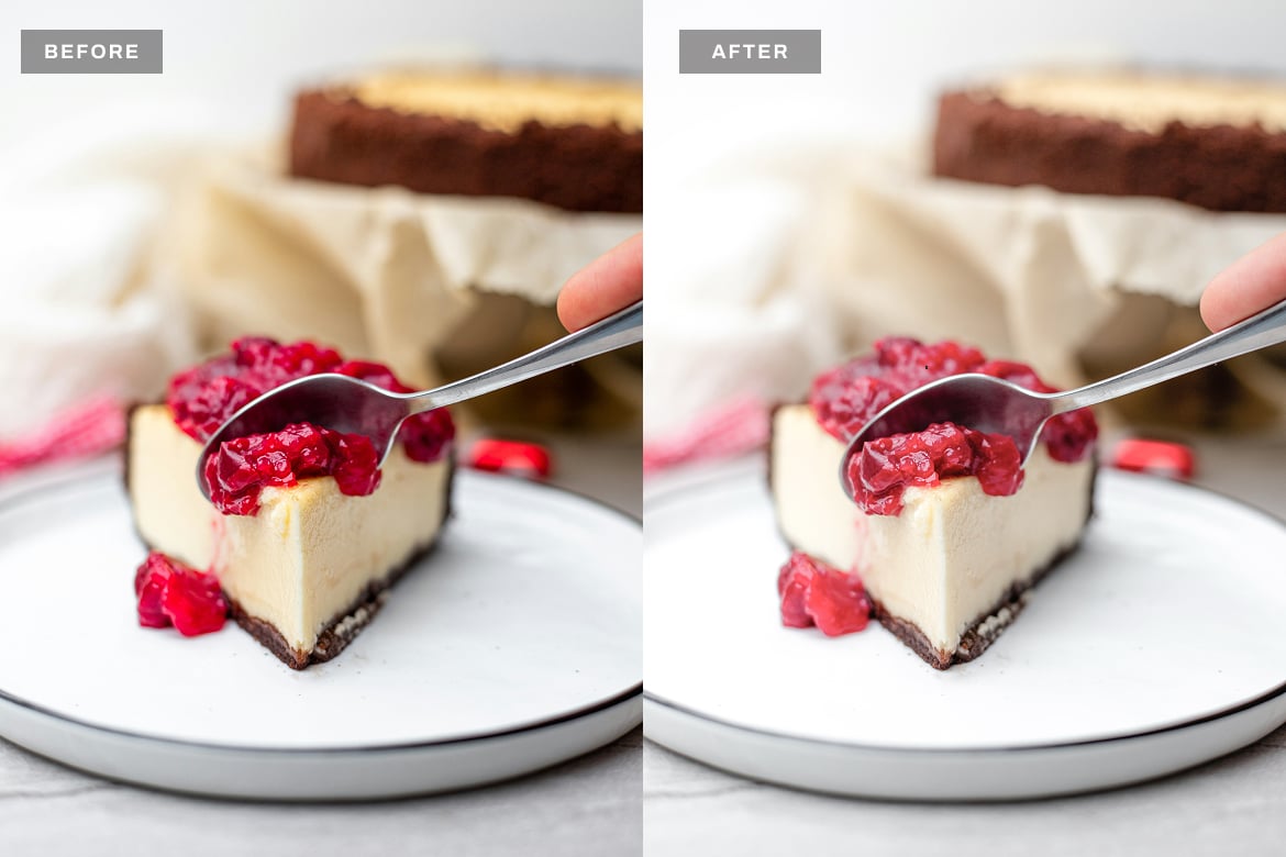 奶油蛋糕美食摄影后期处理 Lightroom 预设和 Photoshop 动作 Creamy Cake Lightroom Presets and Actions插图2 奶油蛋糕美食摄影后期处理 Lightroom 预设和 Photoshop 动作 Creamy Cake Lightroom Presets and Actions