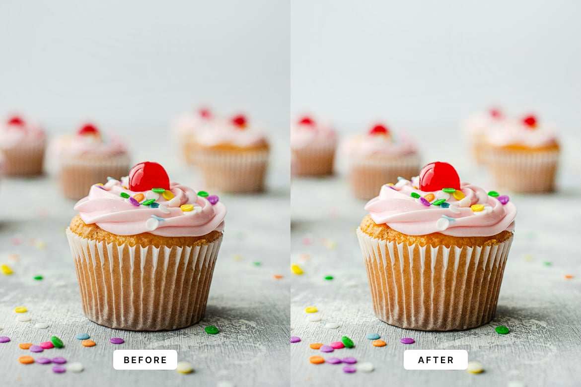 蛋糕美食摄影后期处理 Lightroom 预设和 PS动作 Creamy Cake Lightroom Presets and Actions插图3 蛋糕美食摄影后期处理 Lightroom 预设和 PS动作 Creamy Cake Lightroom Presets and Actions
