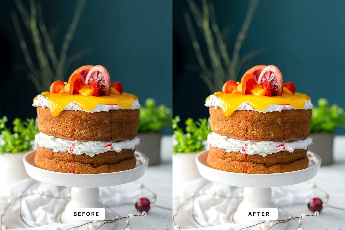 蛋糕美食摄影后期处理 Lightroom 预设和 PS动作 Creamy Cake Lightroom Presets and Actions插图2 蛋糕美食摄影后期处理 Lightroom 预设和 PS动作 Creamy Cake Lightroom Presets and Actions