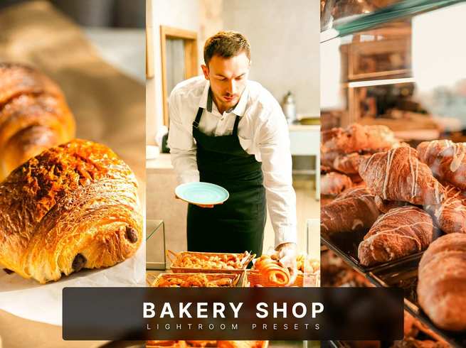 烘焙美食摄影后期调色处理LR预设和PS动作 Bakery Shop Lightroom Presets and Actions