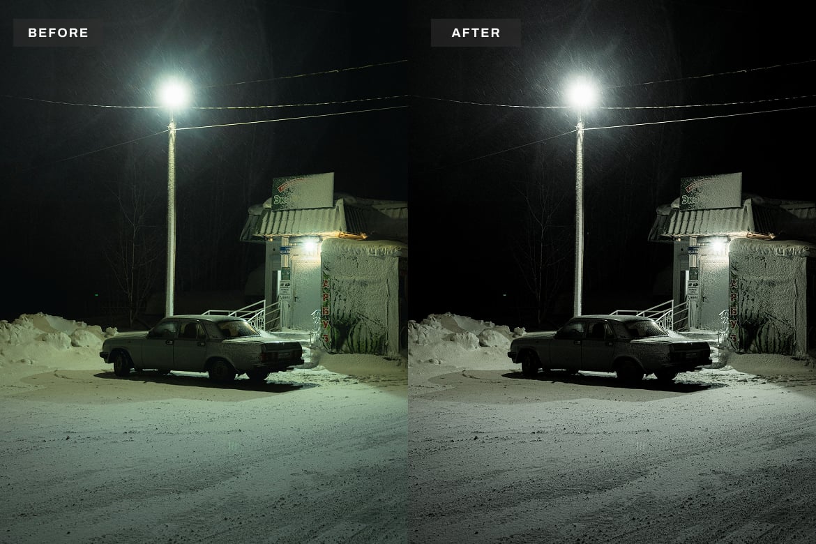 午夜氛围照片后期调色处理 Lightroom 预设和PS动作 After Hours Lightroom Presets and Actions插图3 午夜氛围照片后期调色处理 Lightroom 预设和PS动作 After Hours Lightroom Presets and Actions