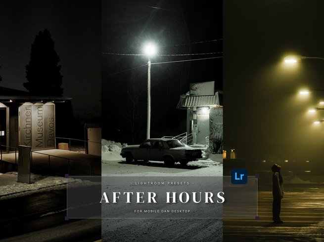 午夜氛围照片后期调色处理 Lightroom 预设和PS动作 After Hours Lightroom Presets and Actions
