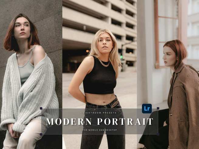 现代肖像摄影后期调色处理 Lightroom 预设和PS动作 Modern Portrait Lightroom Presets and Actions