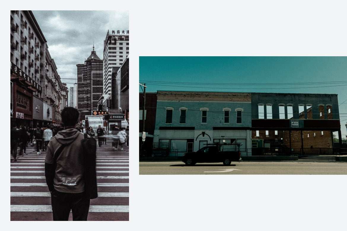 城市情绪感街拍照片后期调色 Lightroom 预设和PS动作 Urban Moody Lightroom Presets and Actions插图2 城市情绪感街拍照片后期调色 Lightroom 预设和PS动作 Urban Moody Lightroom Presets and Actions