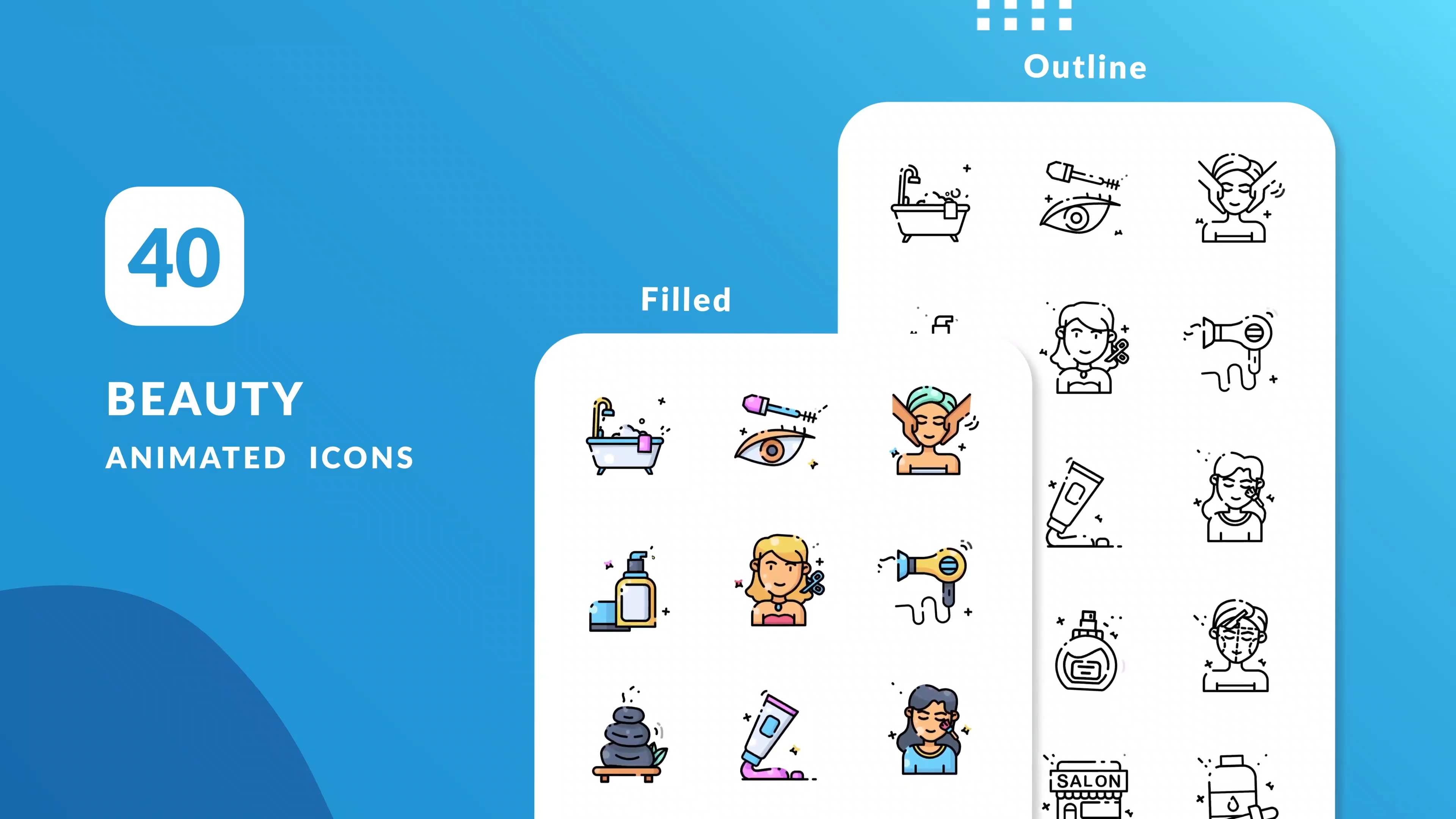 唯美动画图标元素包AE模板 Beauty Animated Icons插图 唯美动画图标元素包AE模板 Beauty Animated Icons