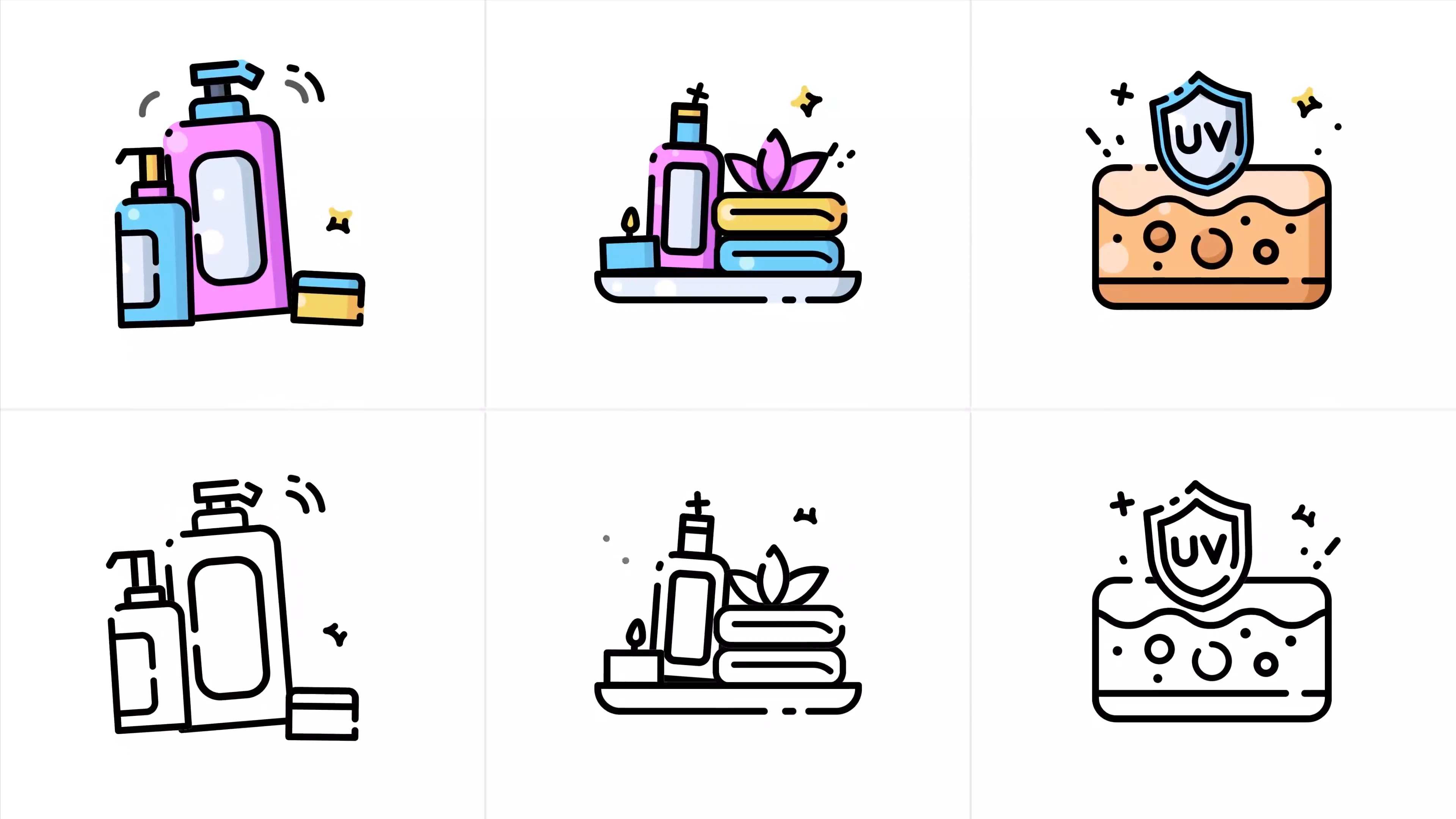唯美动画图标元素包AE模板 Beauty Animated Icons插图2 唯美动画图标元素包AE模板 Beauty Animated Icons