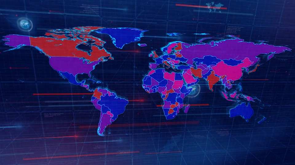 世界地图地理位置标注动画AE模板 World Map插图1