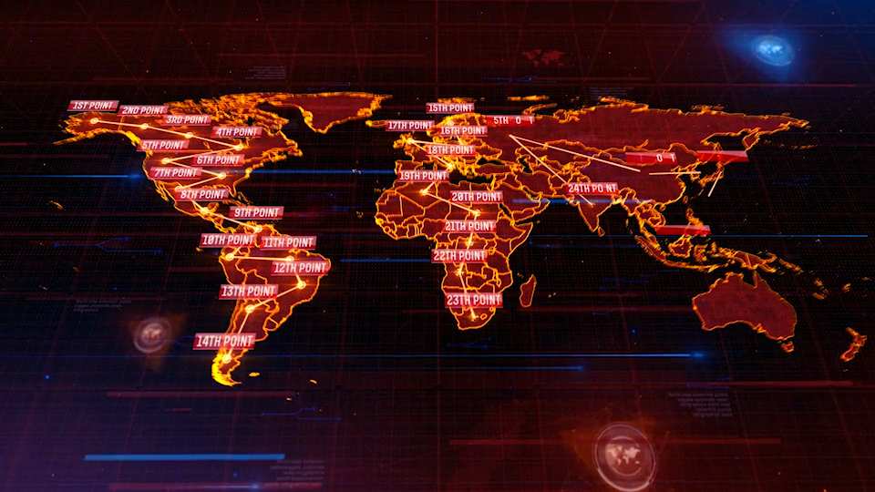 世界地图地理位置标注动画AE模板 World Map插图2