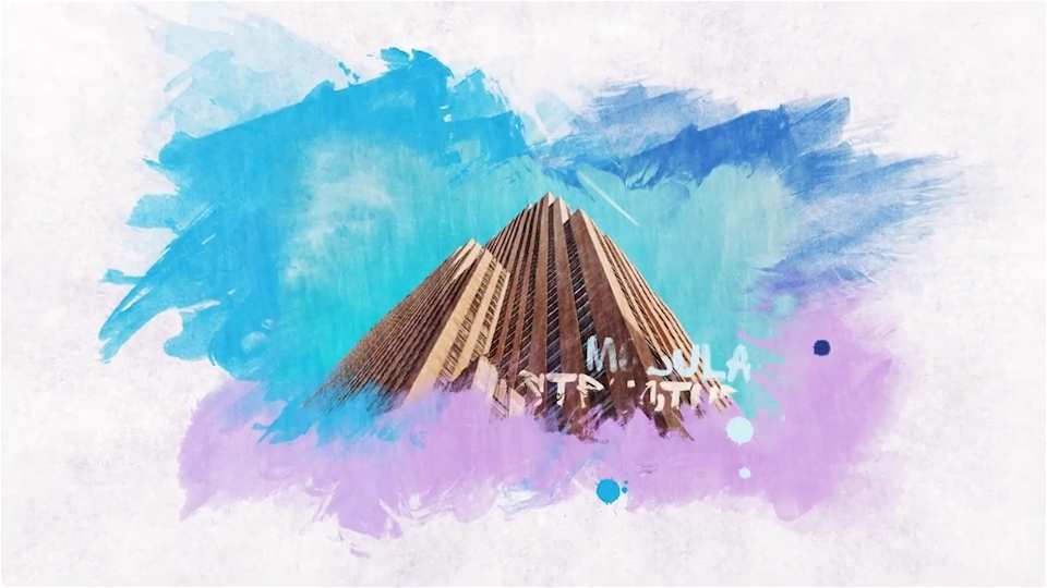 水彩风格过渡相册视频AE模板 Watercolor Slideshow插图1