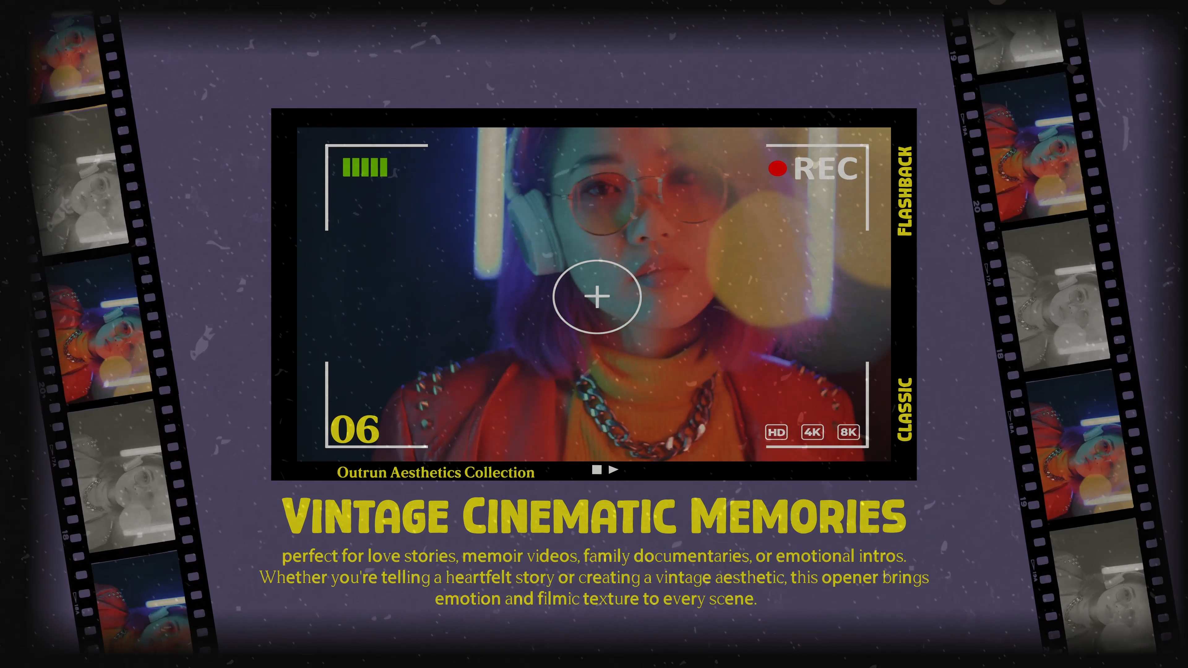 电影感记忆取景框相册视频AE模板 Cinematic Memory Viewfinder插图2