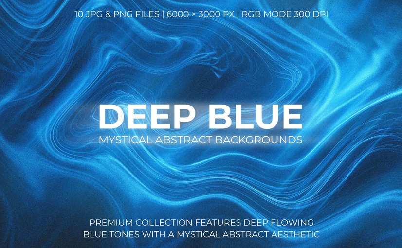 10个深海神秘抽象背景 10 Deep Blue Mystical Abstract Backgrounds
