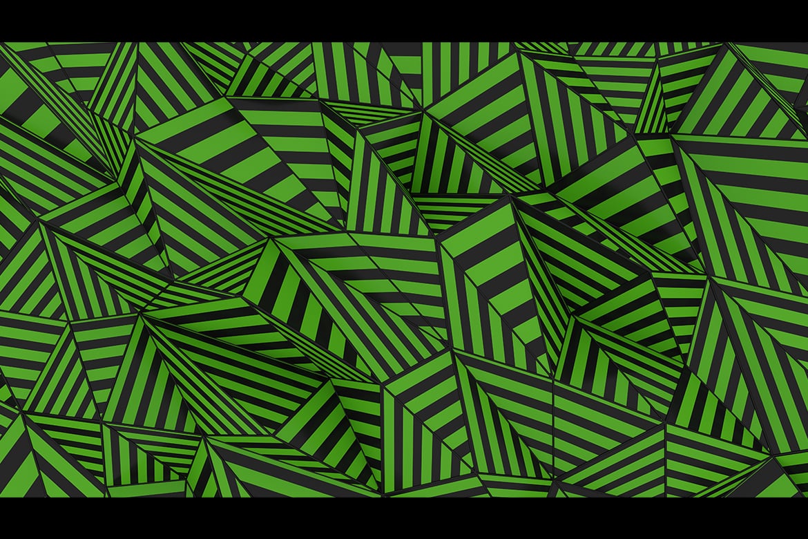 5款绿黑多边形条纹3D背景 Green Black Polygonal Striped 3D Background插图4 5款绿黑多边形条纹3D背景 Green Black Polygonal Striped 3D Background