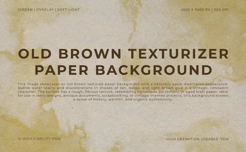 10款旧棕色纹理纸张背景 Old Brown Texturizer Paper Background