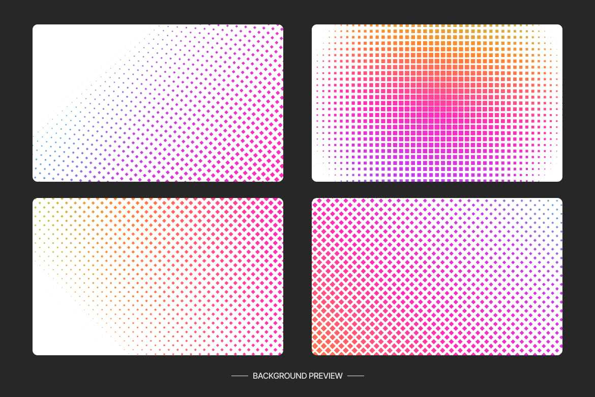 5款彩色方形半色调背景 Colorful Square Halftone Background插图1 5款彩色方形半色调背景 Colorful Square Halftone Background