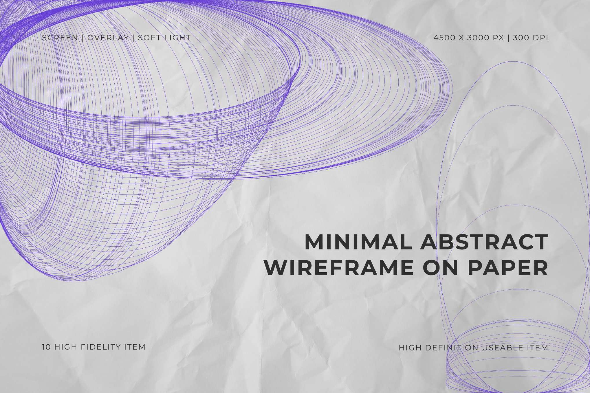 10款纸张极简抽象线框背景 Minimal Abstract Wireframe on Paper插图 10款纸张极简抽象线框背景 Minimal Abstract Wireframe on Paper
