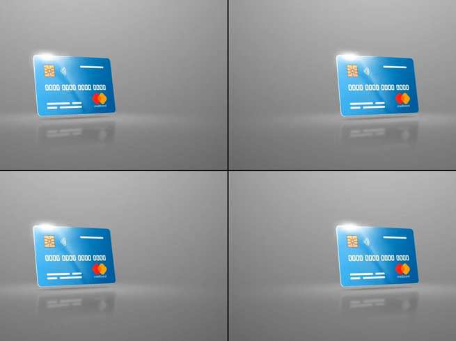 信用卡会员卡3D模型展示AE模板 Credit Card Mockup