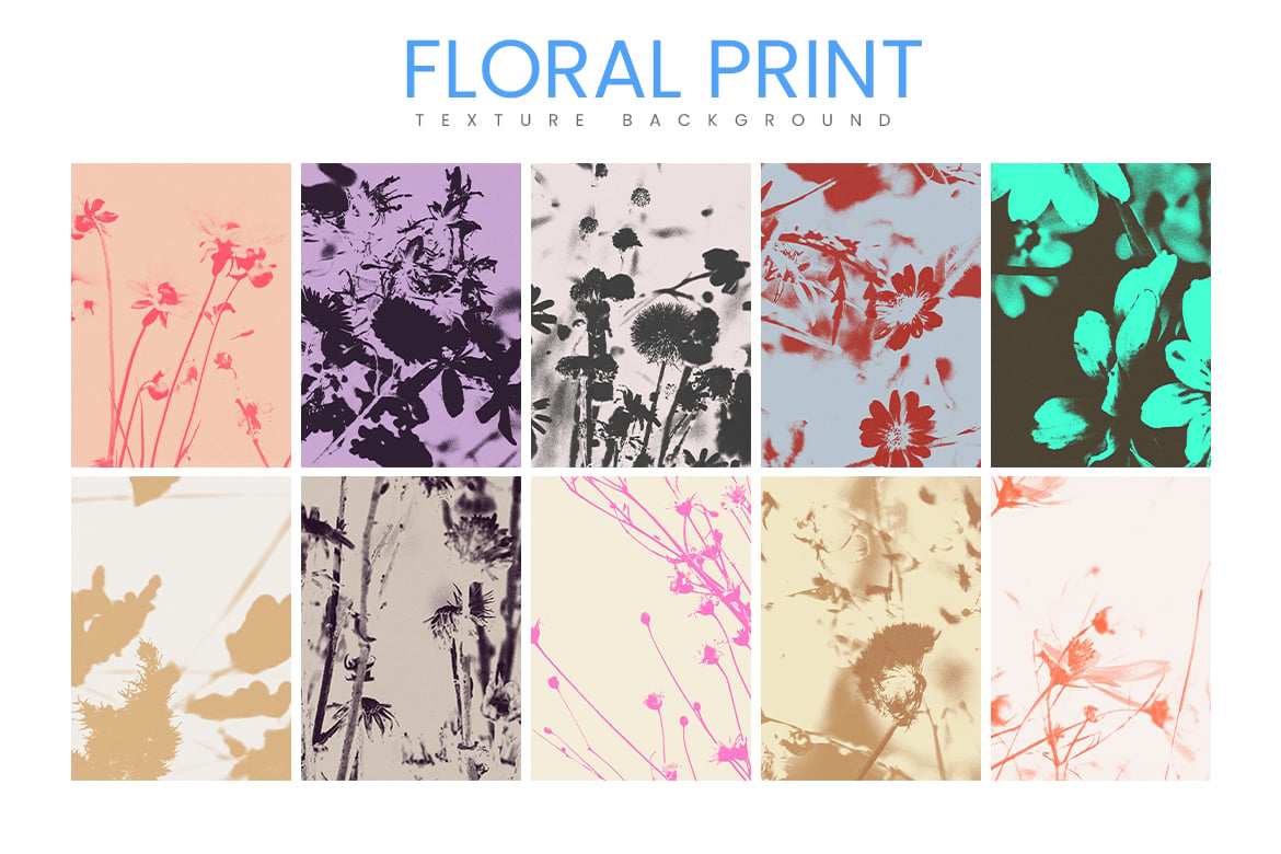 10种复古花卉印花纹理背景 Floral Print Vintage Texture Background插图1 10种复古花卉印花纹理背景 Floral Print Vintage Texture Background