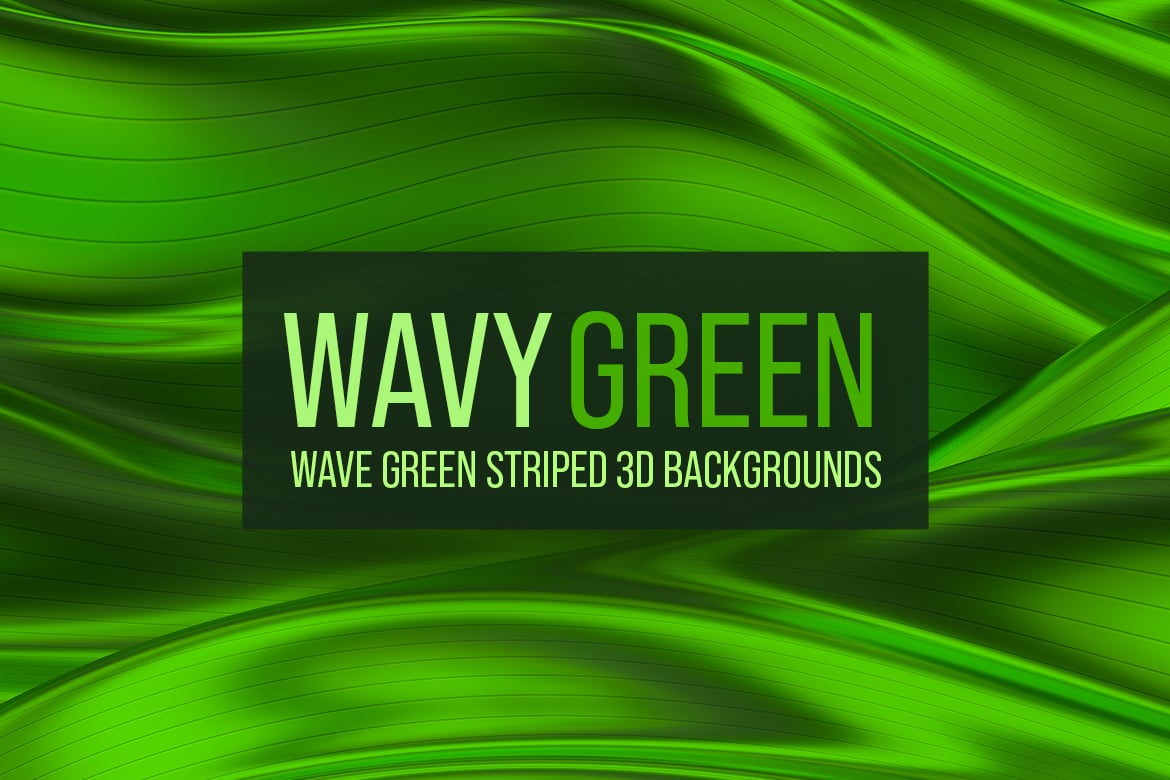 4款绿色波浪条纹3D背景 Green Striped Wave 3D Background插图3 4款绿色波浪条纹3D背景 Green Striped Wave 3D Background