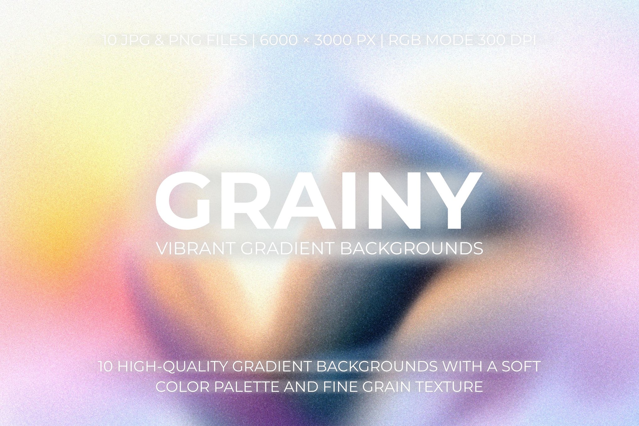 10个鲜明颗粒渐变背景 10 Vibrant Grainy Gradient Backgrounds插图 10个鲜明颗粒渐变背景 10 Vibrant Grainy Gradient Backgrounds