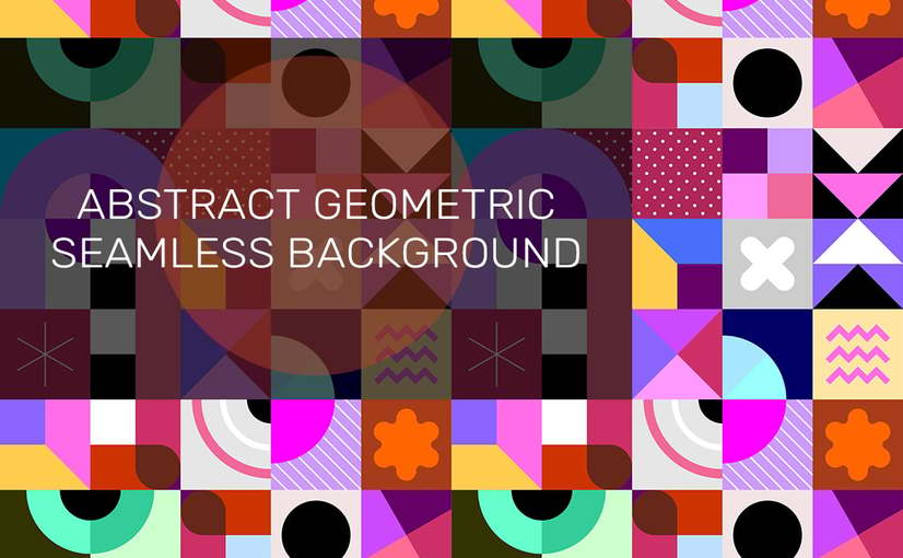 抽象几何立方体无缝背景图案 Abstract Geometric Seamless Background
