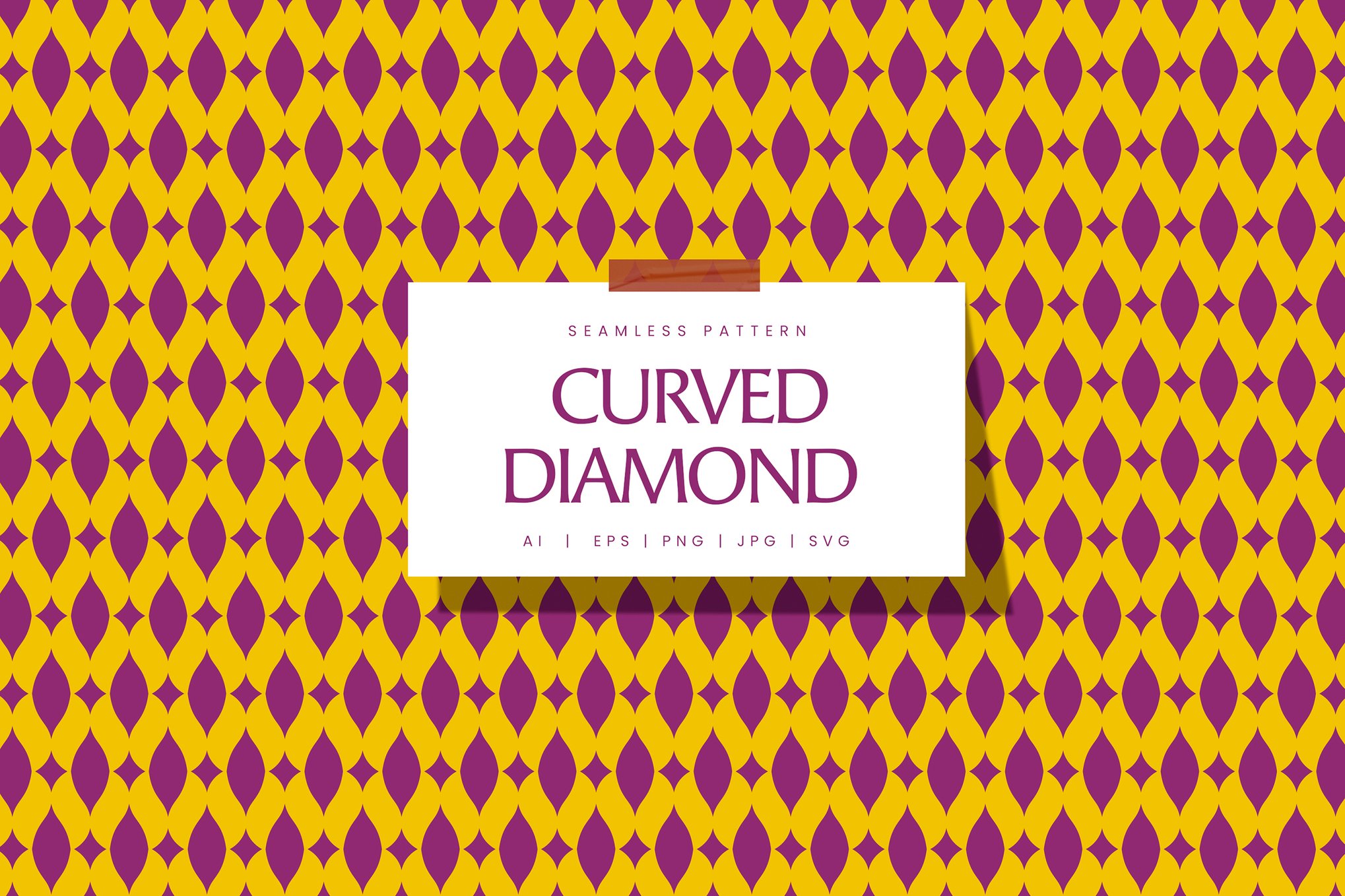 曲线菱形几何背景图案素材 Curved Diamond Pattern插图 曲线菱形几何背景图案素材 Curved Diamond Pattern
