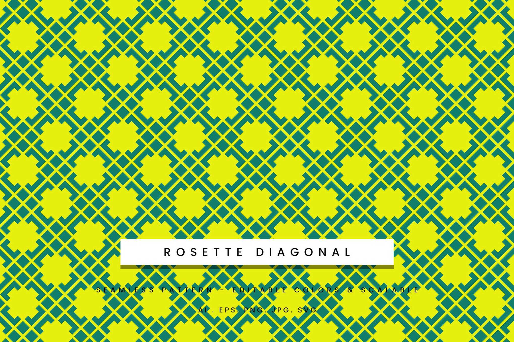 花饰斜纹背景图案素材 Rosette Diagonal Pattern插图 花饰斜纹背景图案素材 Rosette Diagonal Pattern