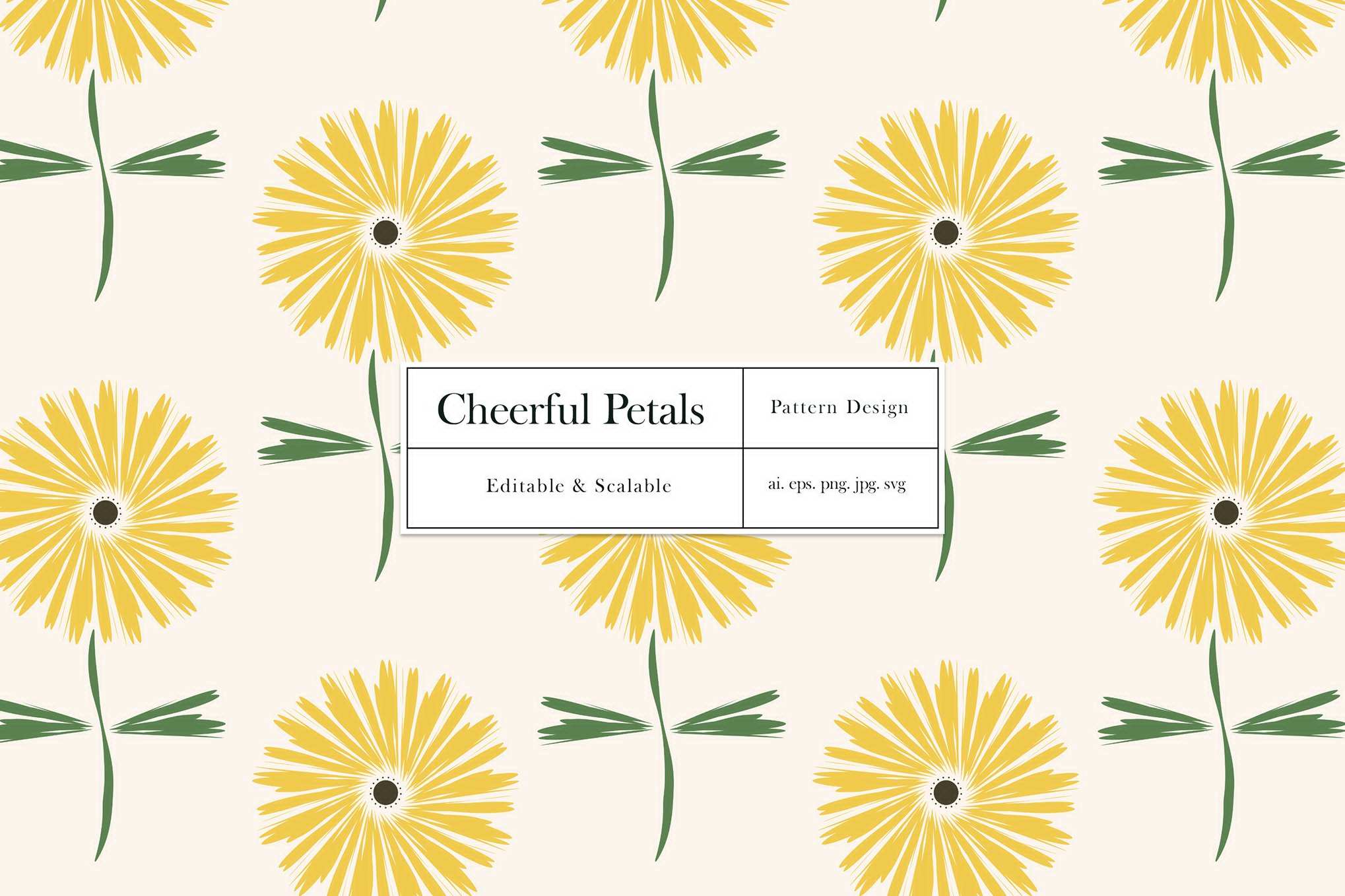 欢快花瓣花卉背景图案素材 Cheerful Petals Pattern插图 欢快花瓣花卉背景图案素材 Cheerful Petals Pattern