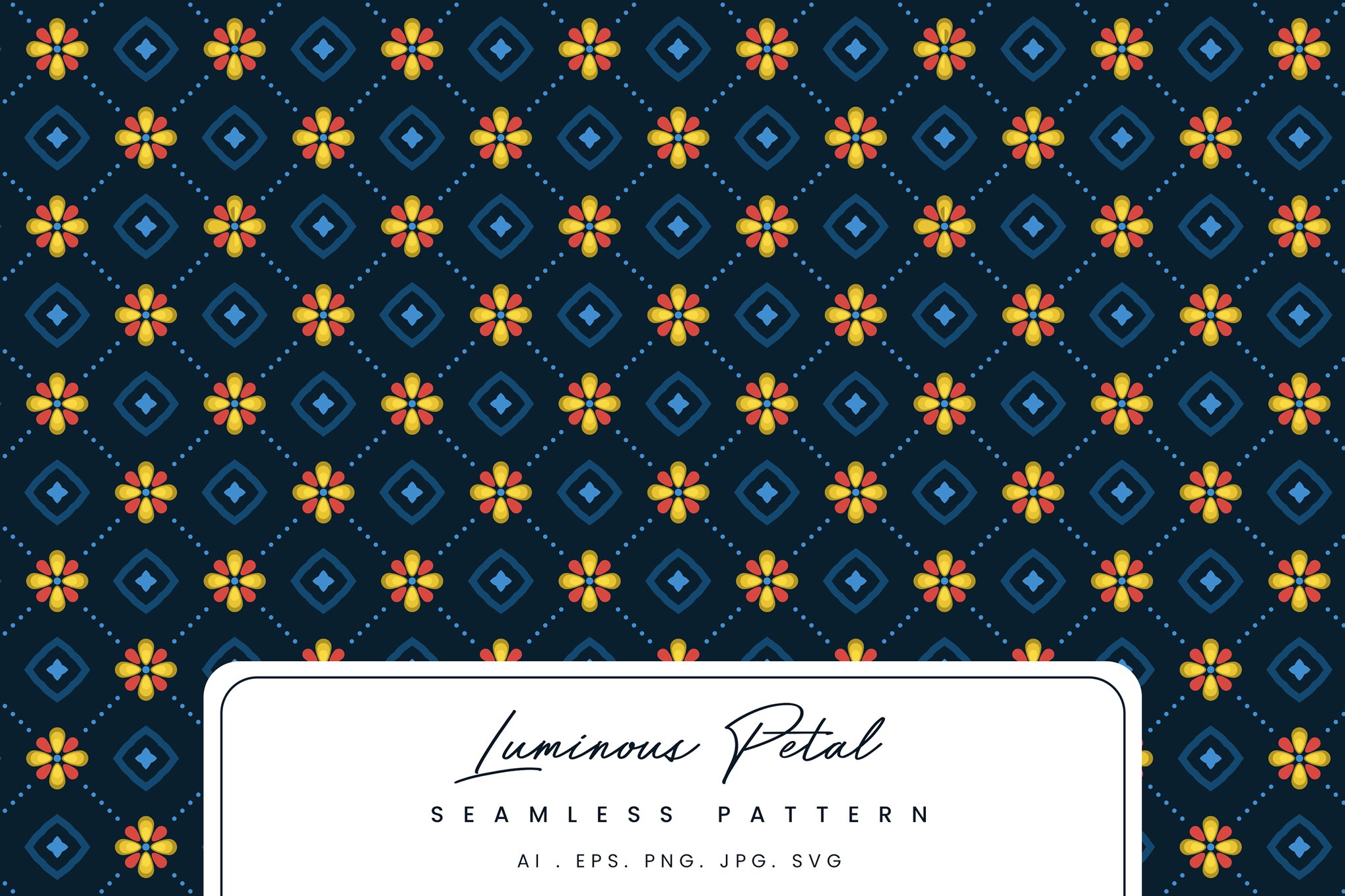 发光花瓣钻石纹理图案素材 Luminous Petal Diamond插图 发光花瓣钻石纹理图案素材 Luminous Petal Diamond