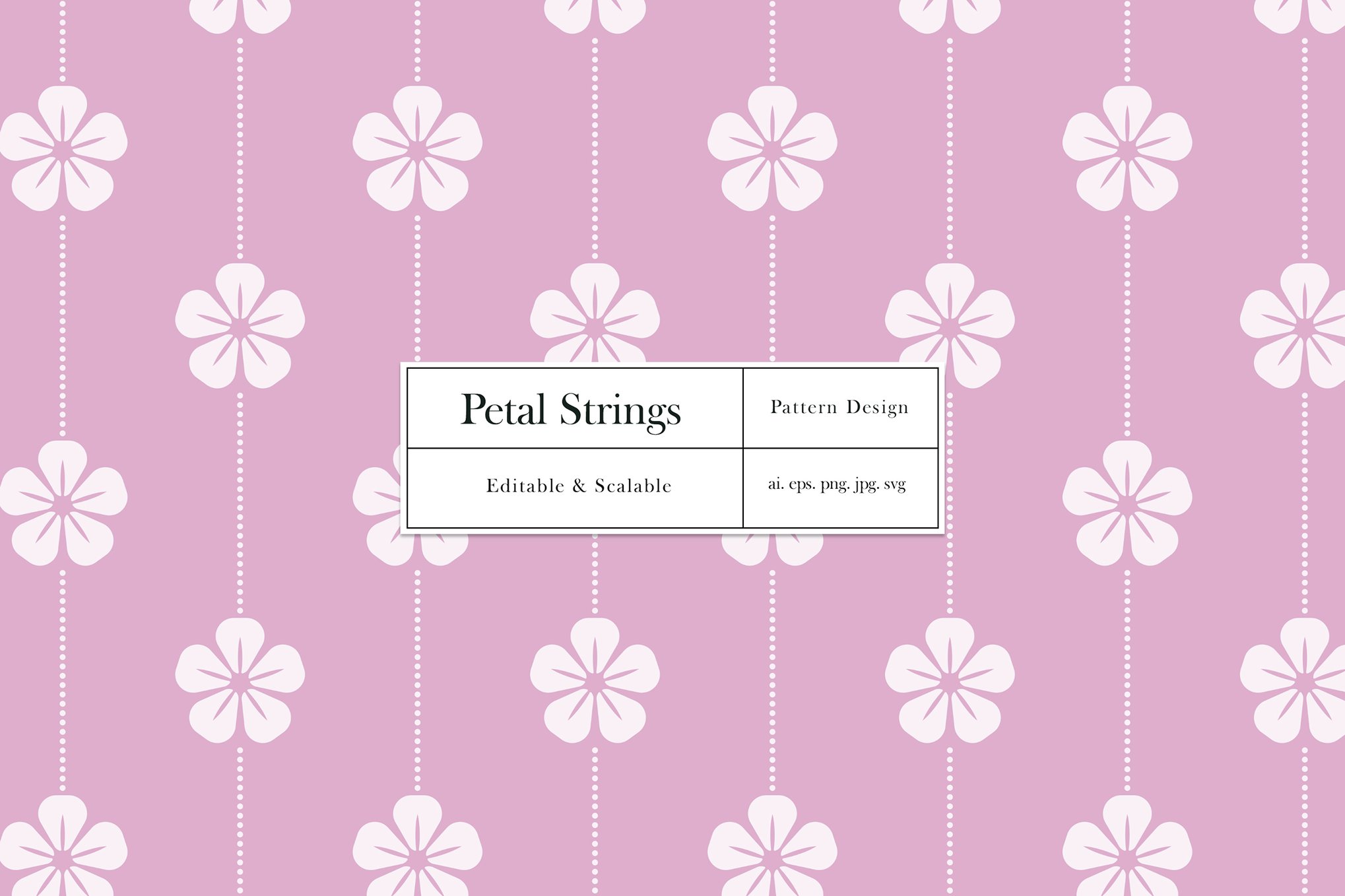 花瓣串装饰背景图案素材 Petal Strings Pattern插图 花瓣串装饰背景图案素材 Petal Strings Pattern