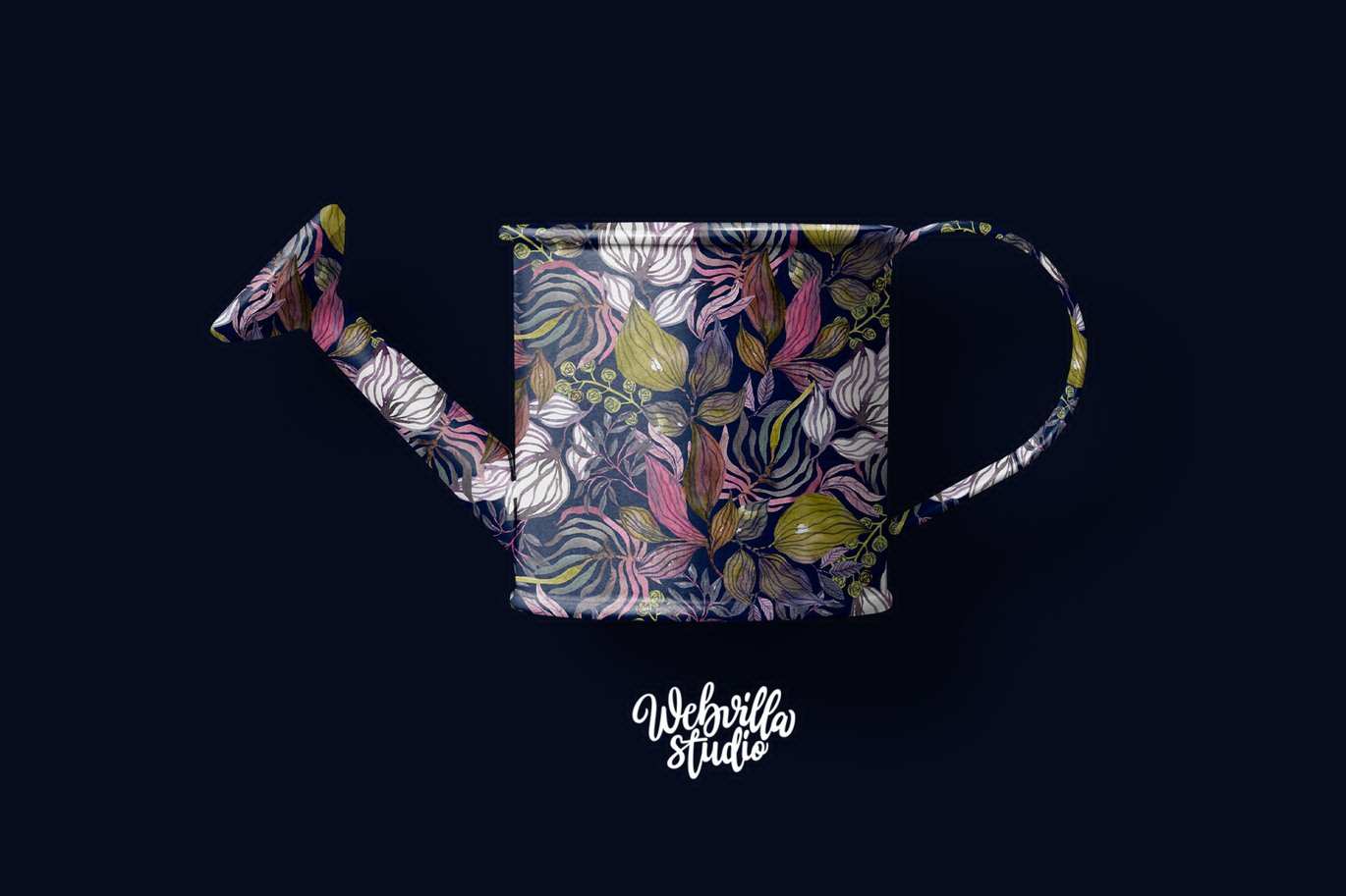 午夜植物暗调水彩图案素材 Midnight Botanical Pattern插图2 午夜植物暗调水彩图案素材 Midnight Botanical Pattern