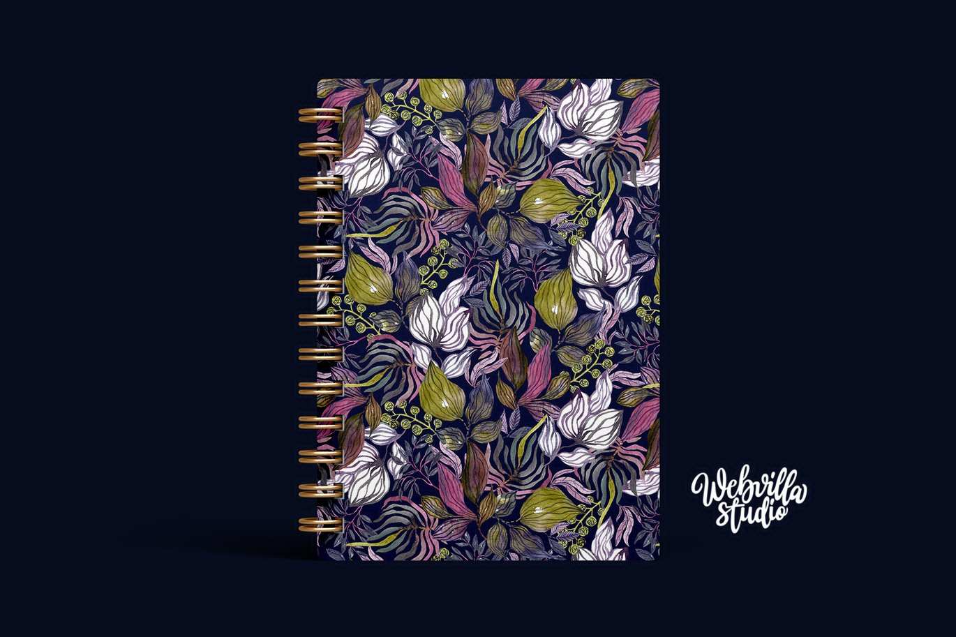 午夜植物暗调水彩图案素材 Midnight Botanical Pattern插图3 午夜植物暗调水彩图案素材 Midnight Botanical Pattern