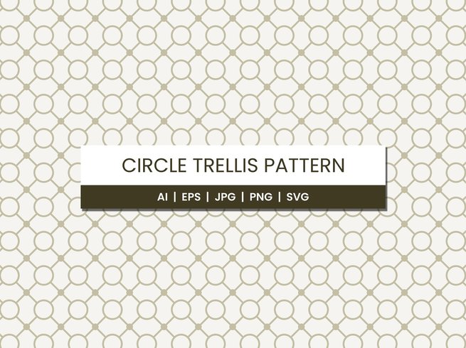 圆形网格窗花背景图案素材 Circle Trellis Pattern