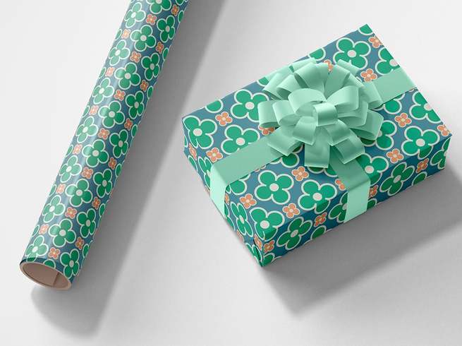 欢乐四叶草背景图案素材 Cheerful Clover Pattern