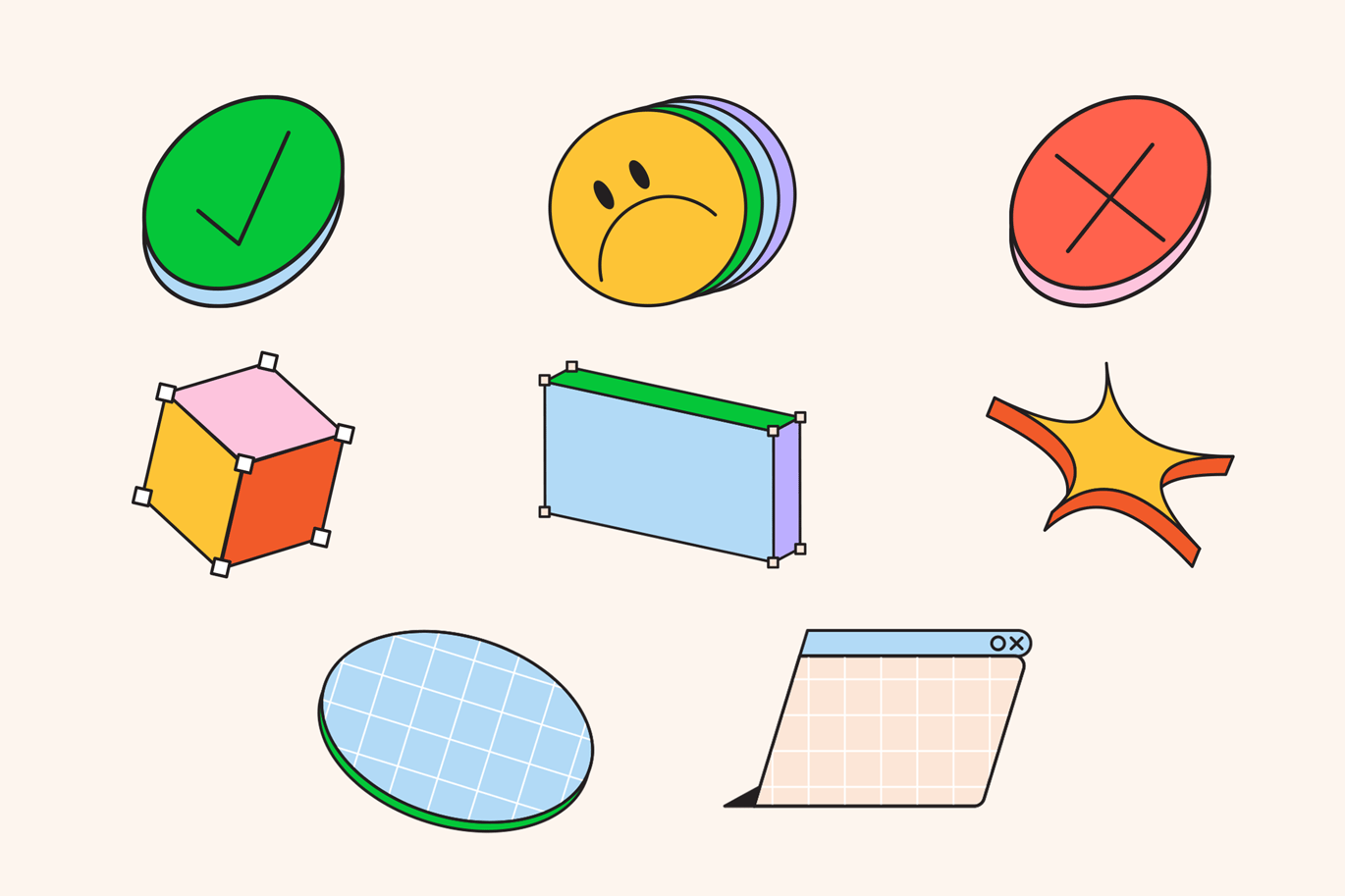 流行形状扁平化图标素材 Pop Shape Icons插图1 流行形状扁平化图标素材 Pop Shape Icons