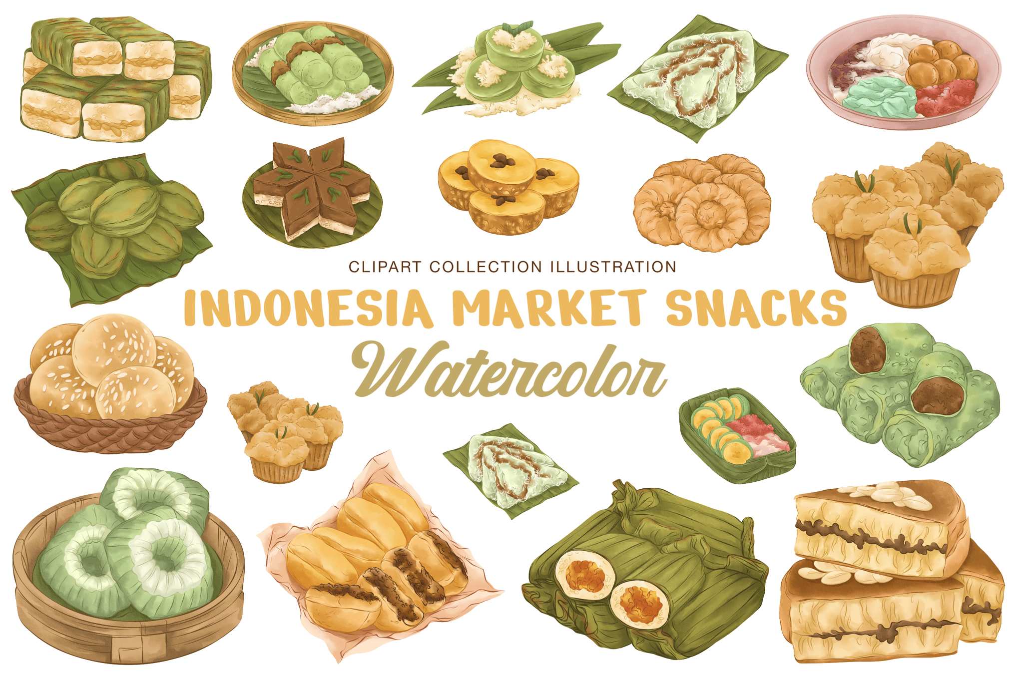 印尼市场零食元素插图 Element Indonesia Market Snacks插图 印尼市场零食元素插图 Element Indonesia Market Snacks